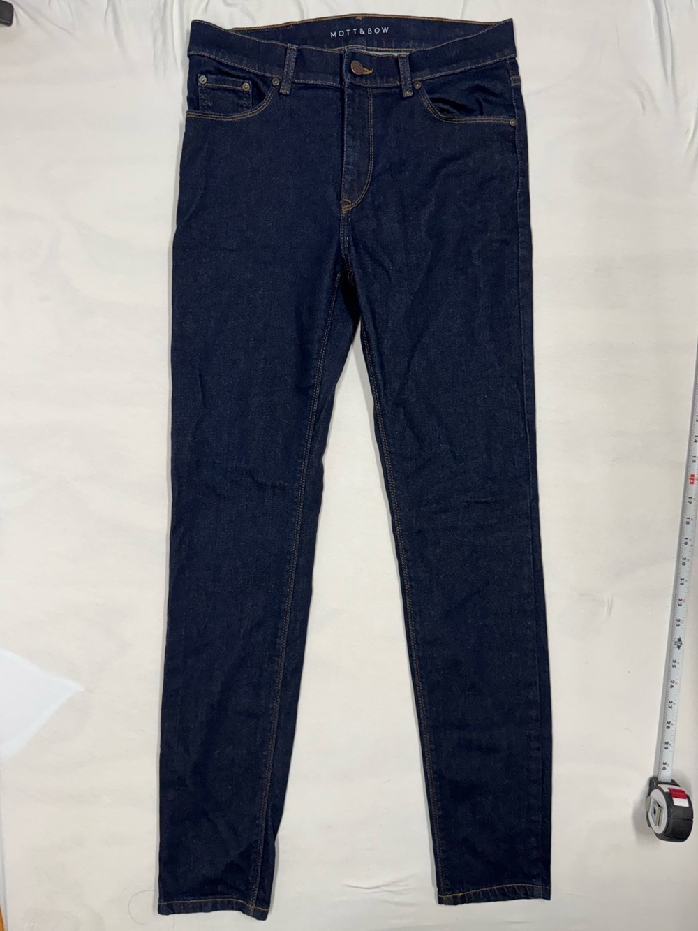 Mott & Bow Skinny Jeans Mens 30x32 Blue Dark Denim Casual Preppy 5 Pocket